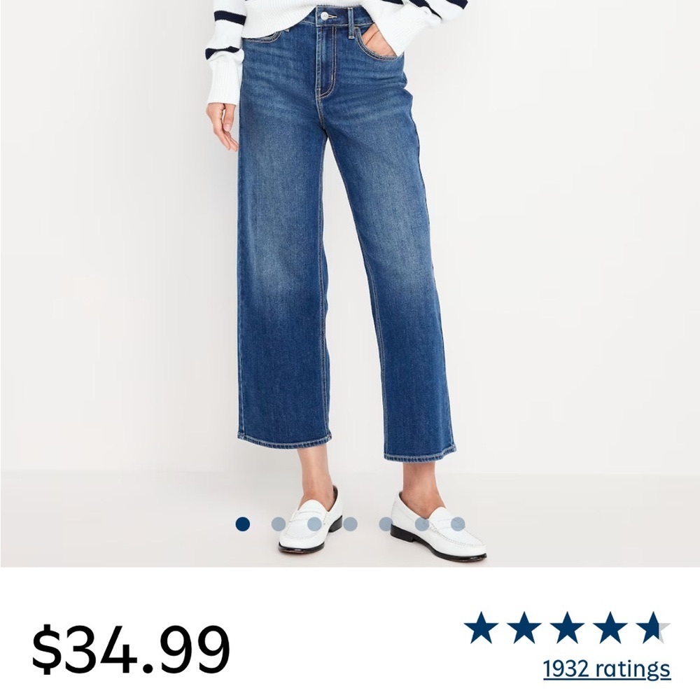 Old Navy women WOW high waisted cropped Dark Blue Jeans